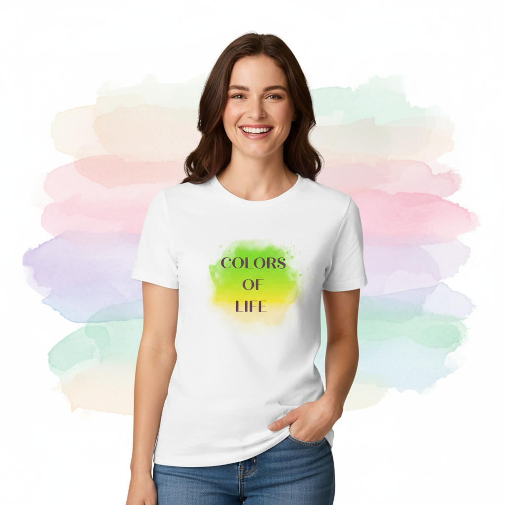 Women's Regular T-shirt Colors of Life Print