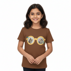 Kid's Girls Regular T-shirt Cat Glasses Print