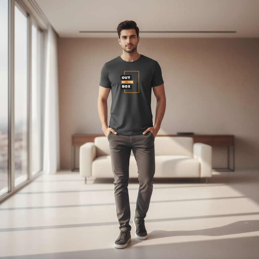 Mens Regular T-shirt Out of the Box Print