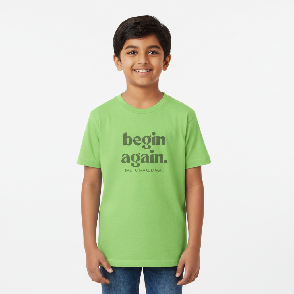 Kid's  T-shirt Begin Again Print