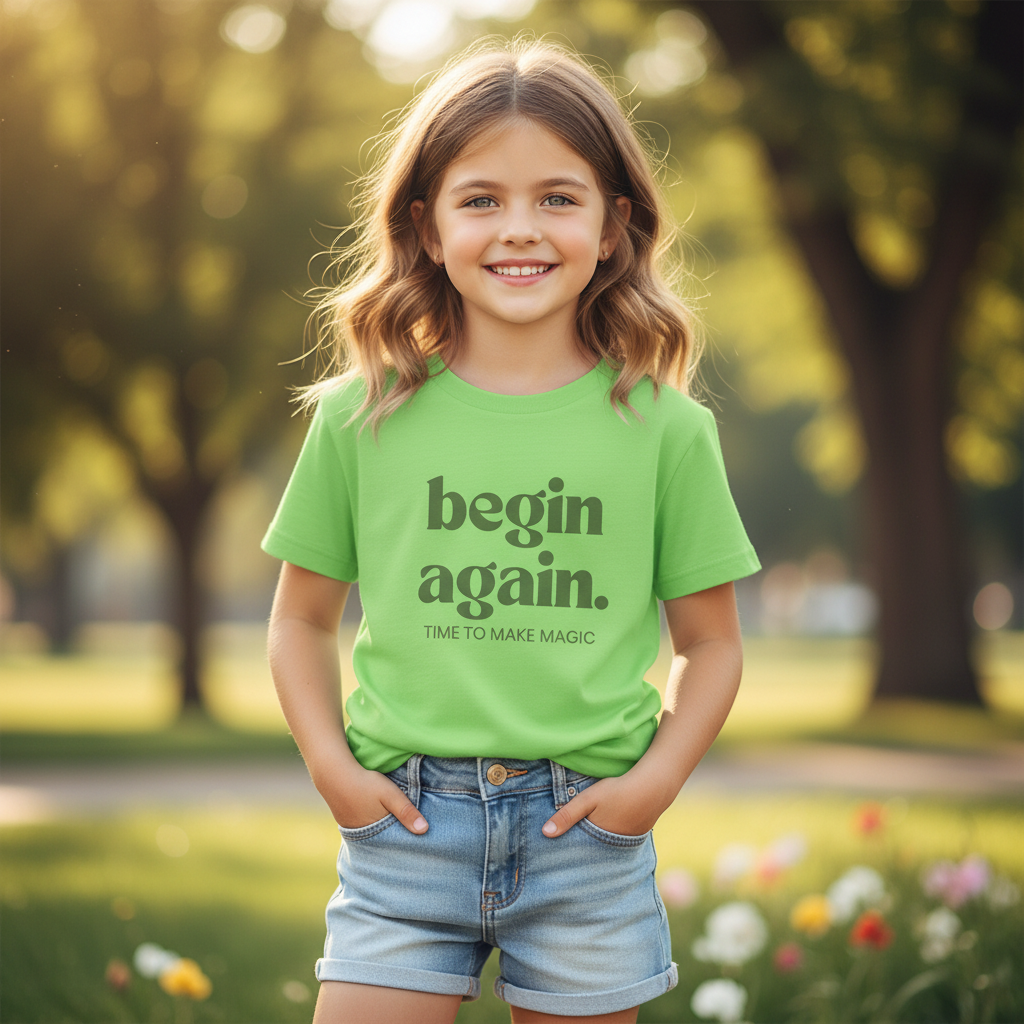 Kid's  T-shirt Begin Again Print
