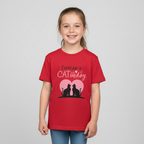 Kid's Girls Regular T-shirt Caturday Cat Print