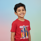 Kid's Unisex Regular T-shirt Art is Life Print