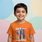 Kid's Unisex Regular T-shirt Art is Life Print