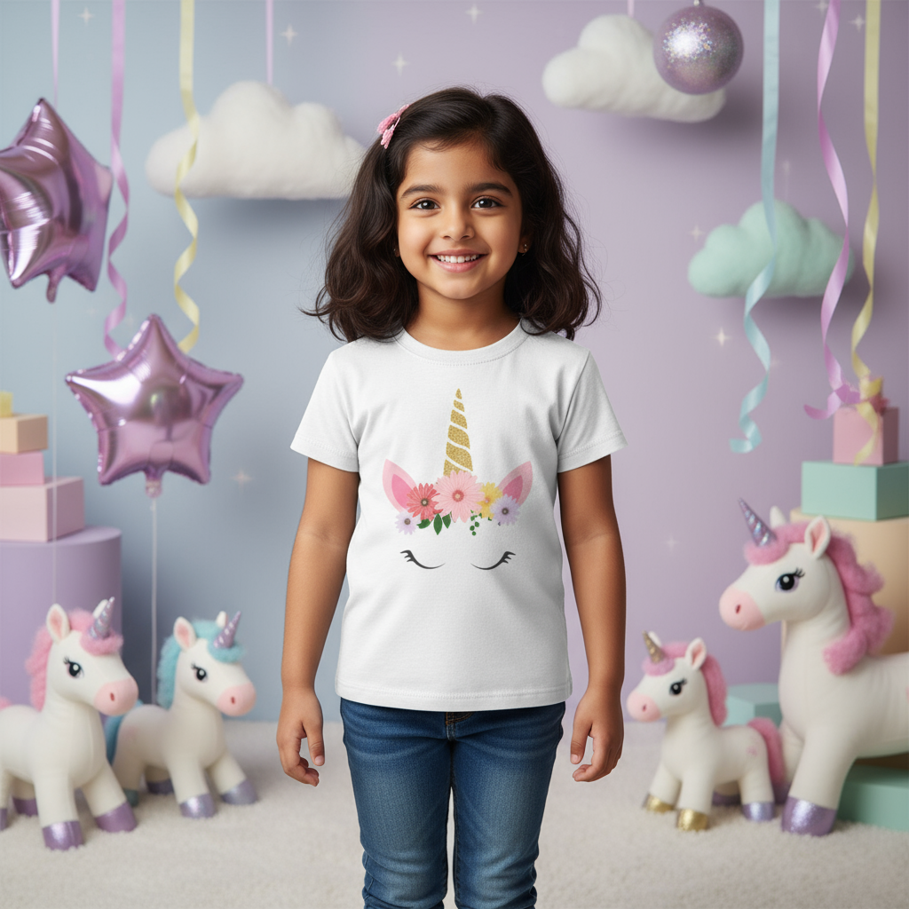 Kid's Girls T-shirt Unicorn Print