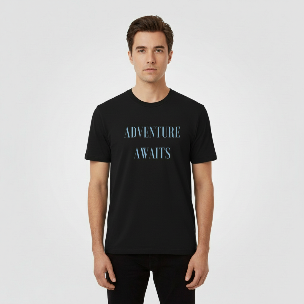 Men's Short Sleeves T-shirt Adventure Awaits Print