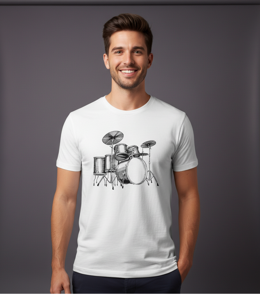 Men's T-shirt Musical Instrument Print