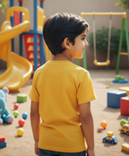 Kids Short Sleeves T-shirt Multicolor Tree Print