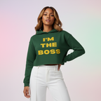 Women’s Crop Hoodie Boss Print