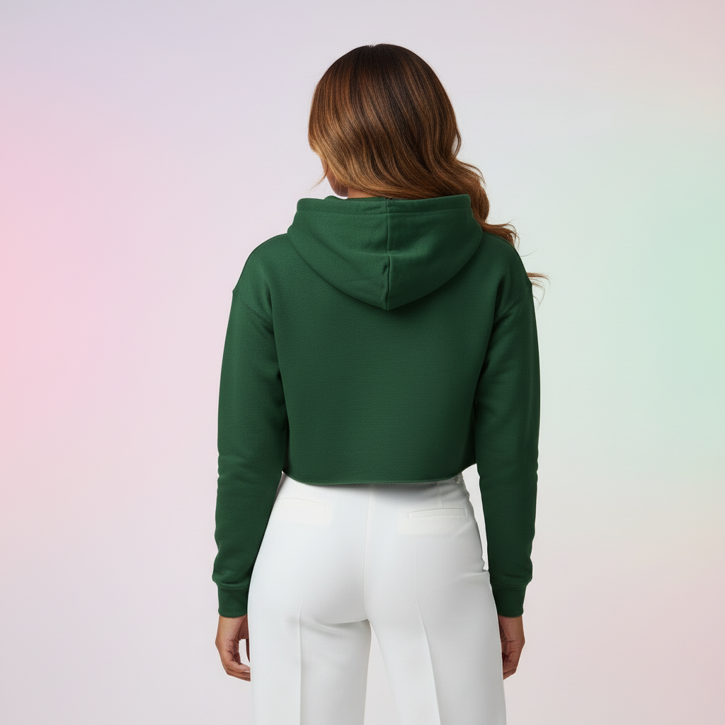 Women’s Crop Hoodie Boss Print