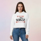 Women’s Crop Hoodie fav ride print