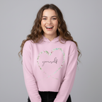 Women’s Crop Hoodie Love yourself print