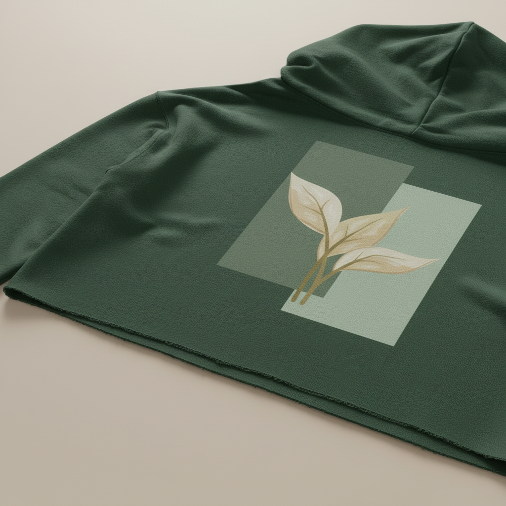 Women’s Crop Hoodie Floral Print