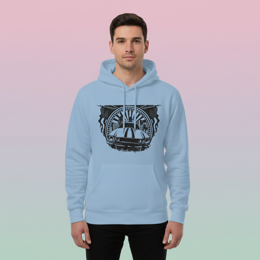 Men’s Hoodie Car Print
