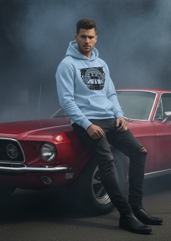 Men’s Hoodie Car Print