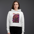 Women’s Crop Hoodie Red Girl Print