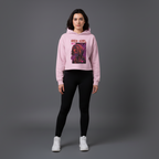 Women’s Crop Hoodie Red Girl Print