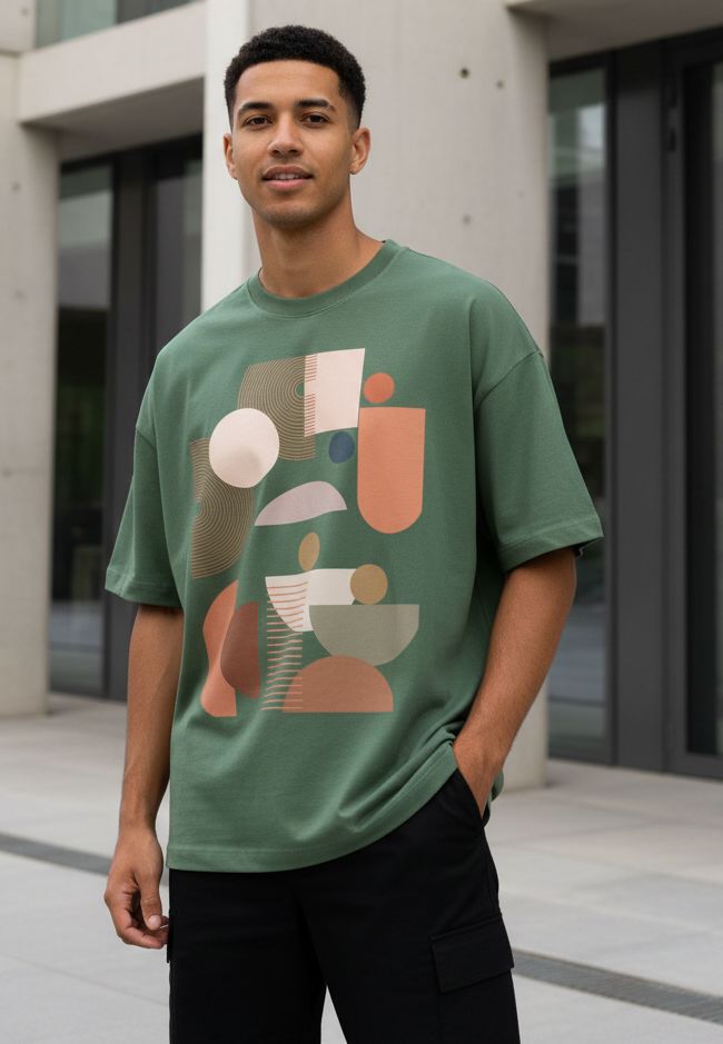 Men’s Premium Oversized T-Shirt Illustration Print
