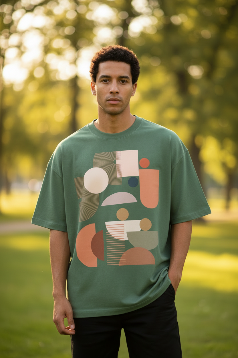 Men’s Premium Oversized T-Shirt Illustration Print
