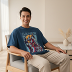 Men’s Premium Oversized T-Shirt Gamer Print