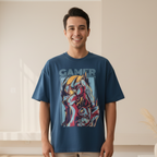 Men’s Premium Oversized T-Shirt Gamer Print
