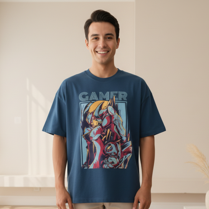Men’s Premium Oversized T-Shirt Gamer Print