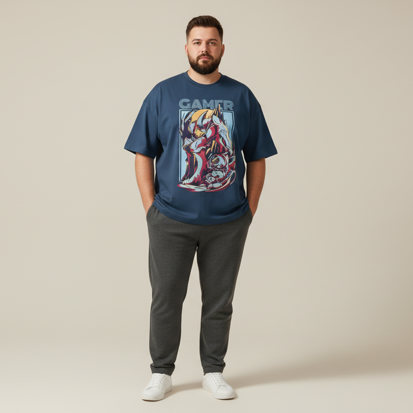 Men’s Premium Oversized T-Shirt Gamer Print