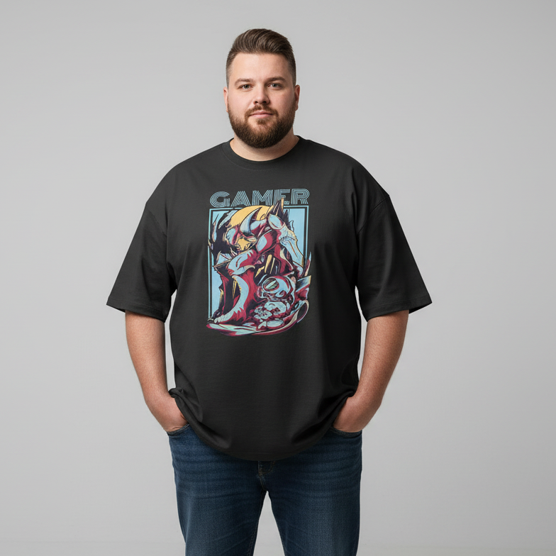 Men’s Premium Oversized T-Shirt Gamer Print