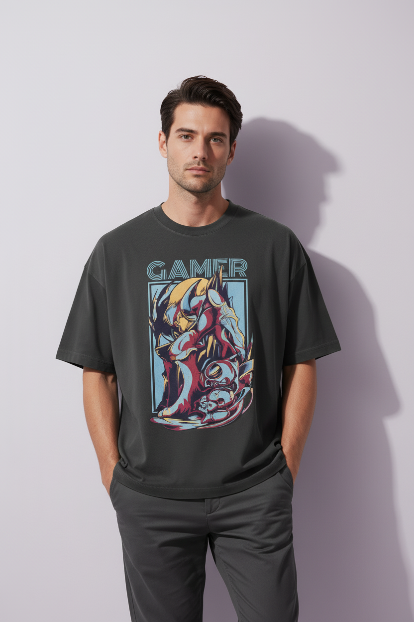 Men’s Premium Oversized T-Shirt Gamer Print