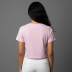 Women's Crop Top Purple Love Print