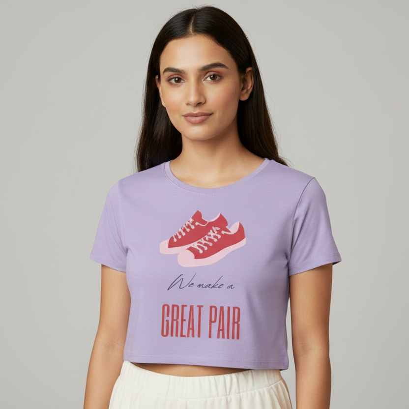 Women’s Crop Top Great Pair Print