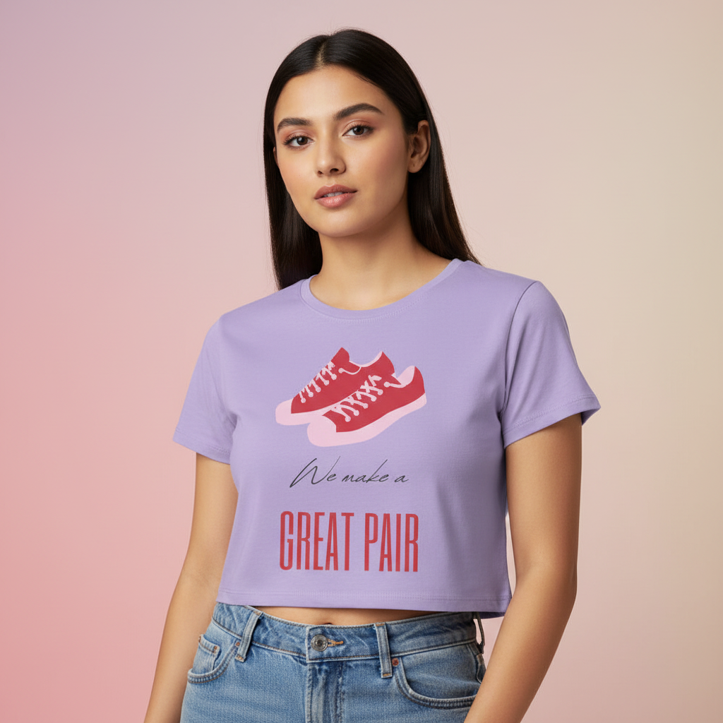 Women’s Crop Top Great Pair Print