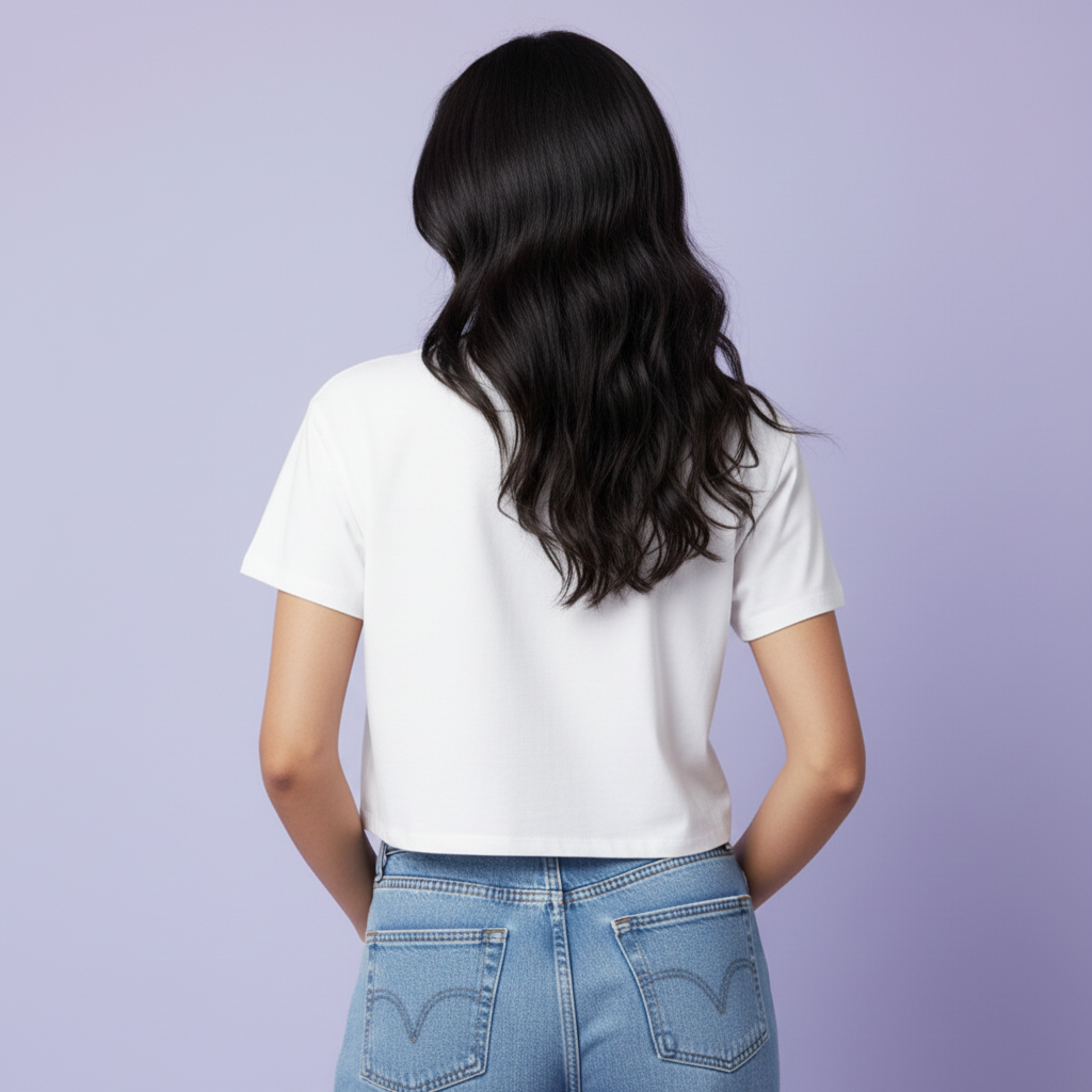 Women’s Crop Top Sorry Heart Full Print