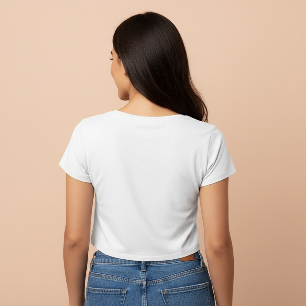 Women’s Crop Top Heart Leads Print