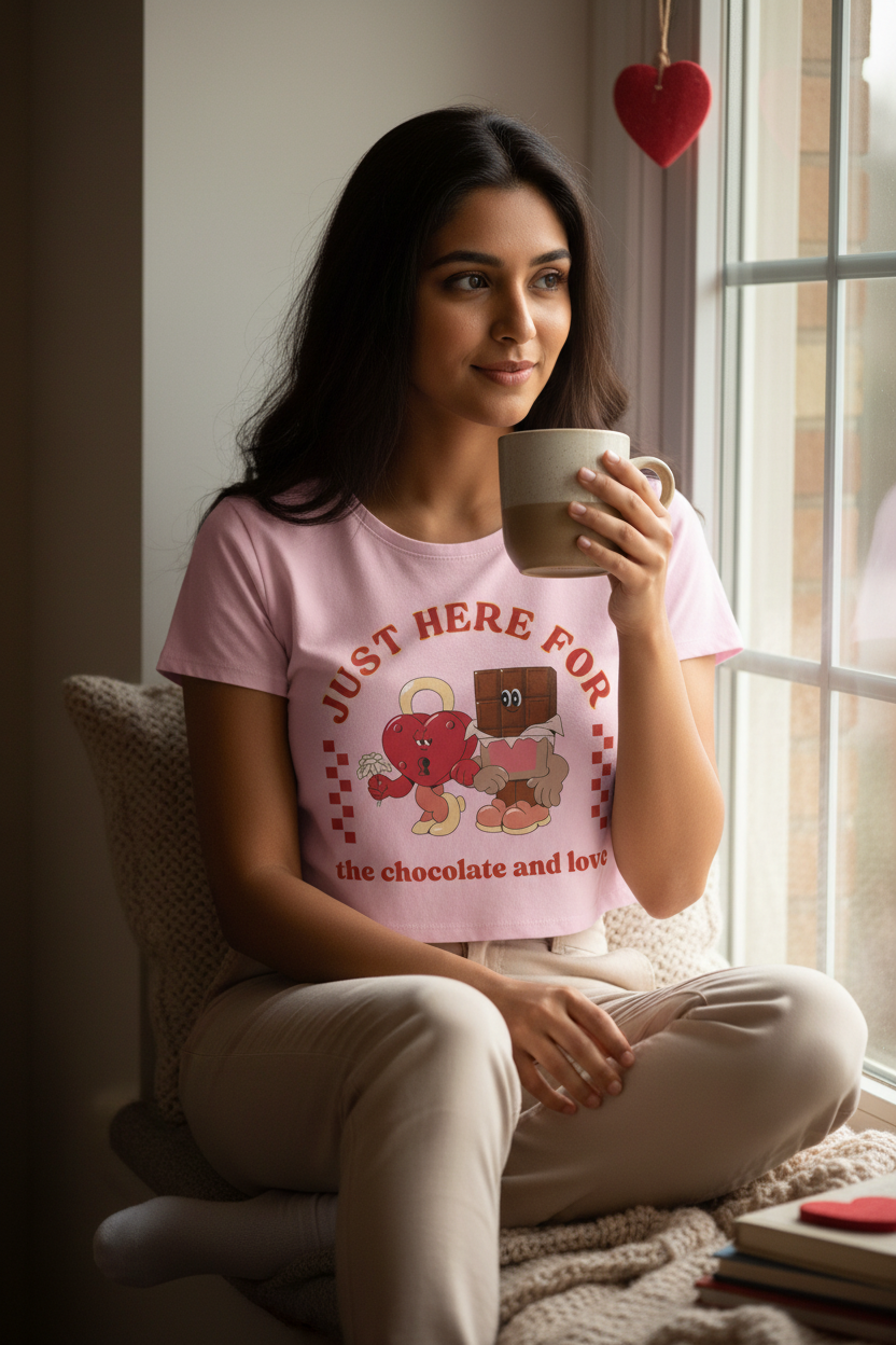 Women’s Crop Top Just Here Print