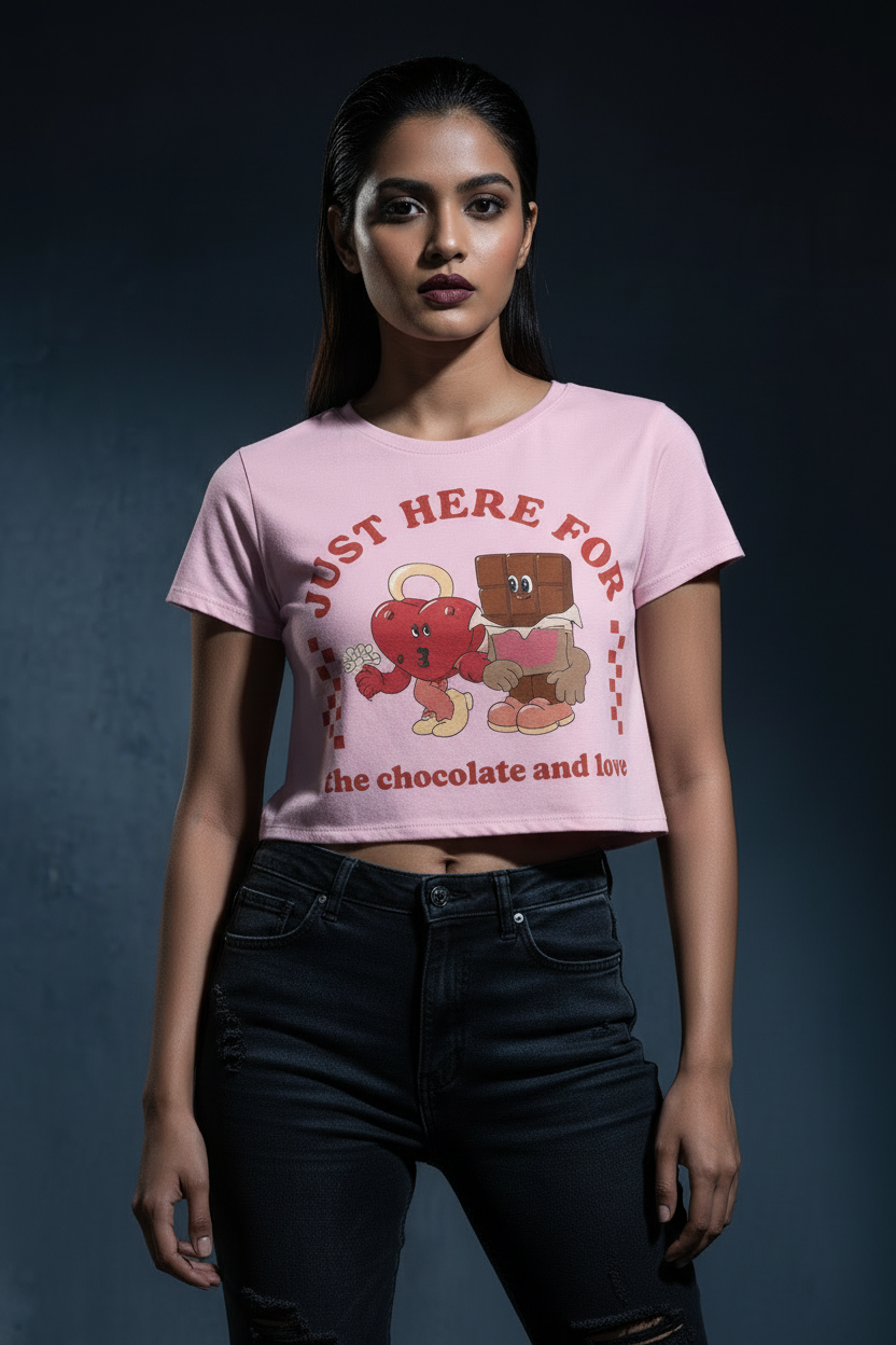 Women’s Crop Top Just Here Print