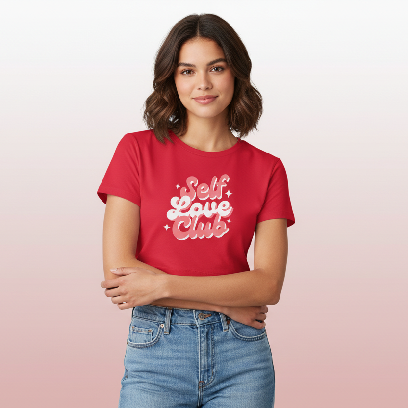Women’s Crop Top Self Love Print