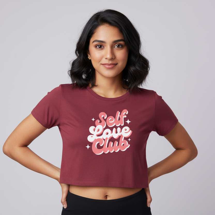 Women’s Crop Top Self Love Print