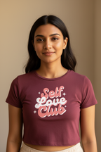Women’s Crop Top Self Love Print
