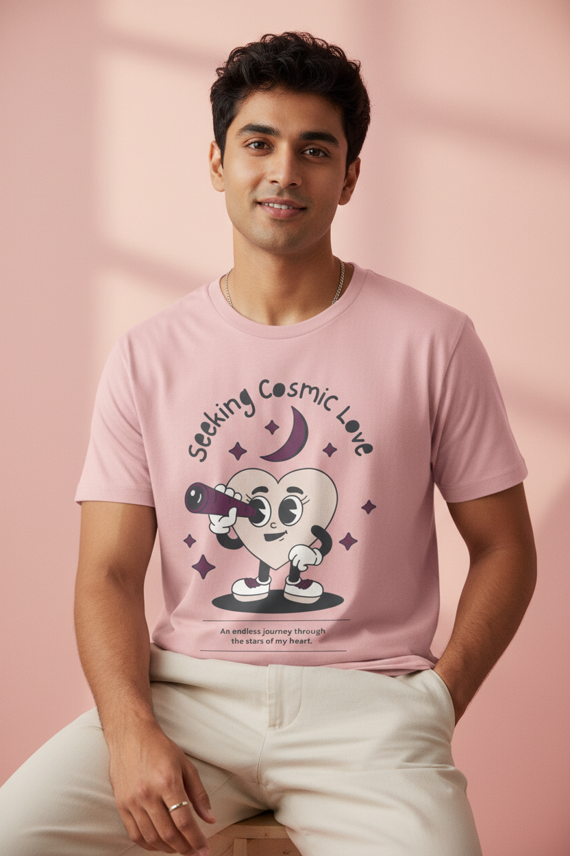 Men’s Regular T-Shirt Cosmic Love Print