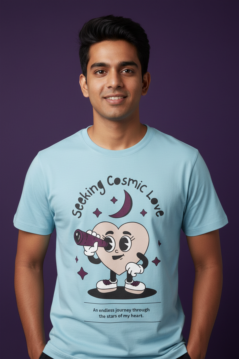Men’s Regular T-Shirt Cosmic Love Print