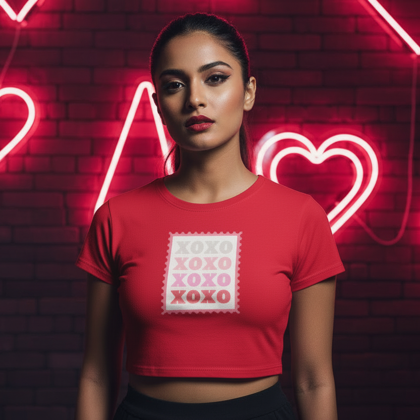 Women’s Crop Top XO Print