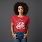 Women’s Crop Top Here for chocolate Print