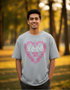 Men's Oversized T-shirt Love Never Dies Print