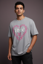 Men's Oversized T-shirt Love Never Dies Print