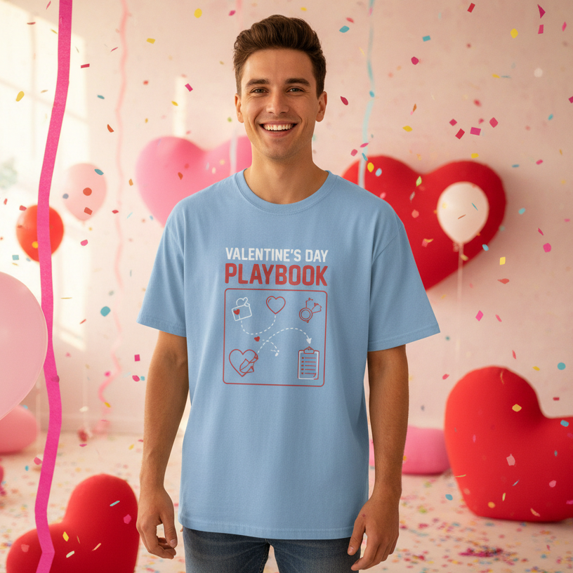Men’s Oversized T-Shirt Playbook Print