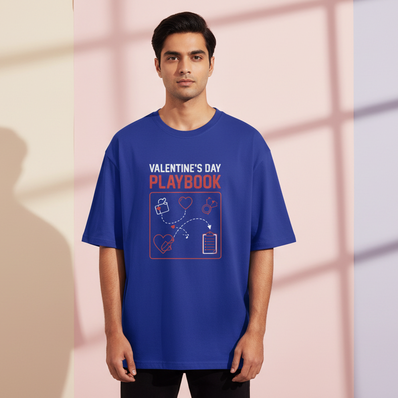 Men’s Oversized T-Shirt Playbook Print
