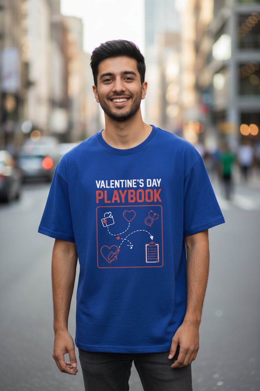 Men’s Oversized T-Shirt Playbook Print