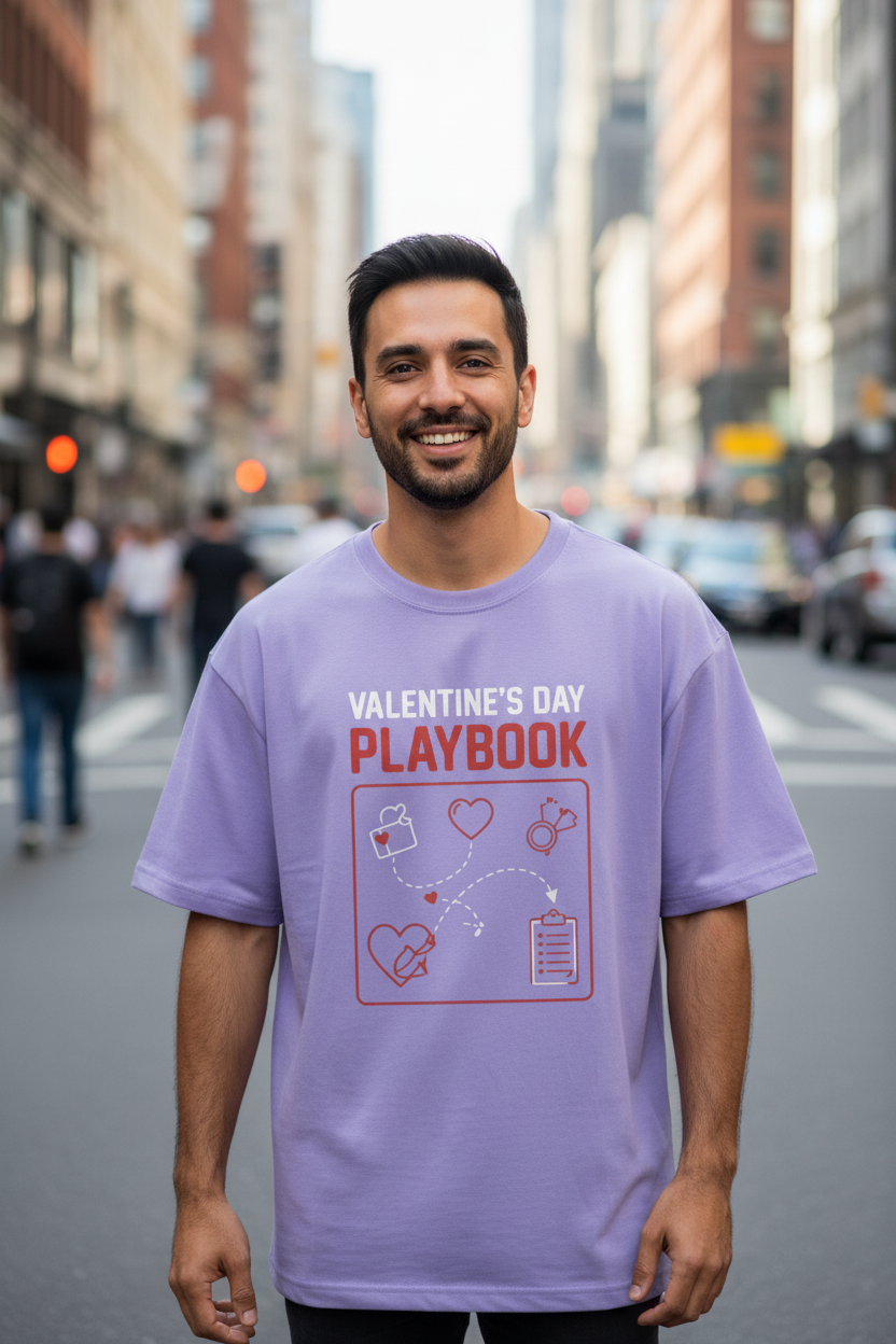 Men’s Oversized T-Shirt Playbook Print