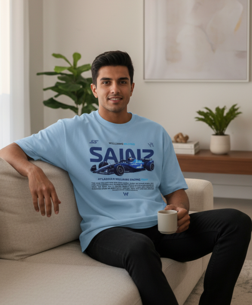 Men's Oversized T-Shirt Car Print
